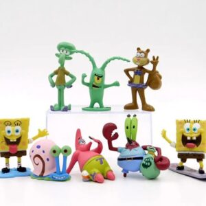 Adorno 8 Personajes De Bob Esponja Para Pecera Y Acuario